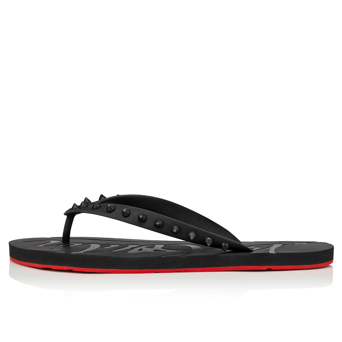 Black Men's Christian Louboutin Loubi Flip Man Sandals & Slides | IlsfTy0p