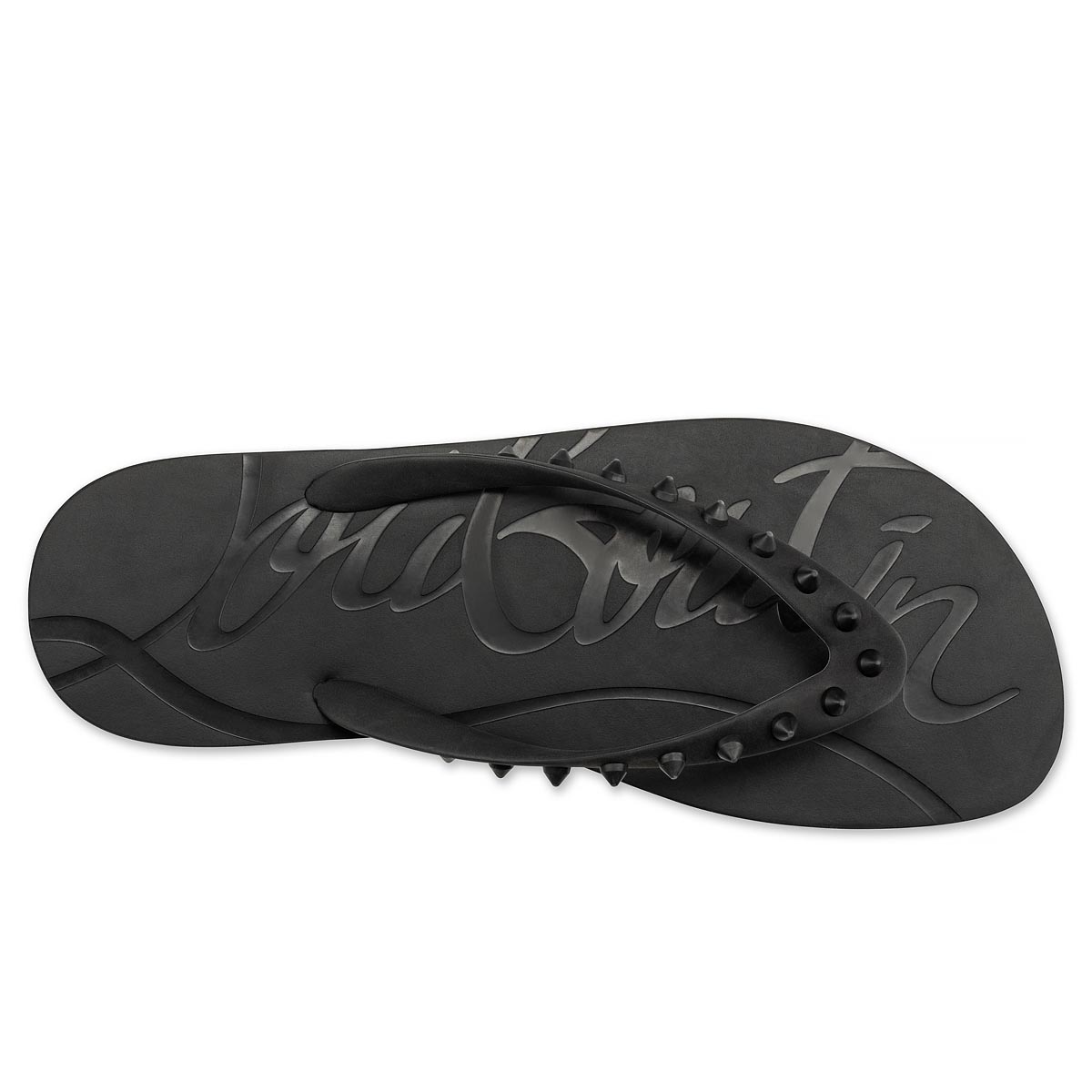 Black Men's Christian Louboutin Loubi Flip Man Sandals & Slides | IlsfTy0p