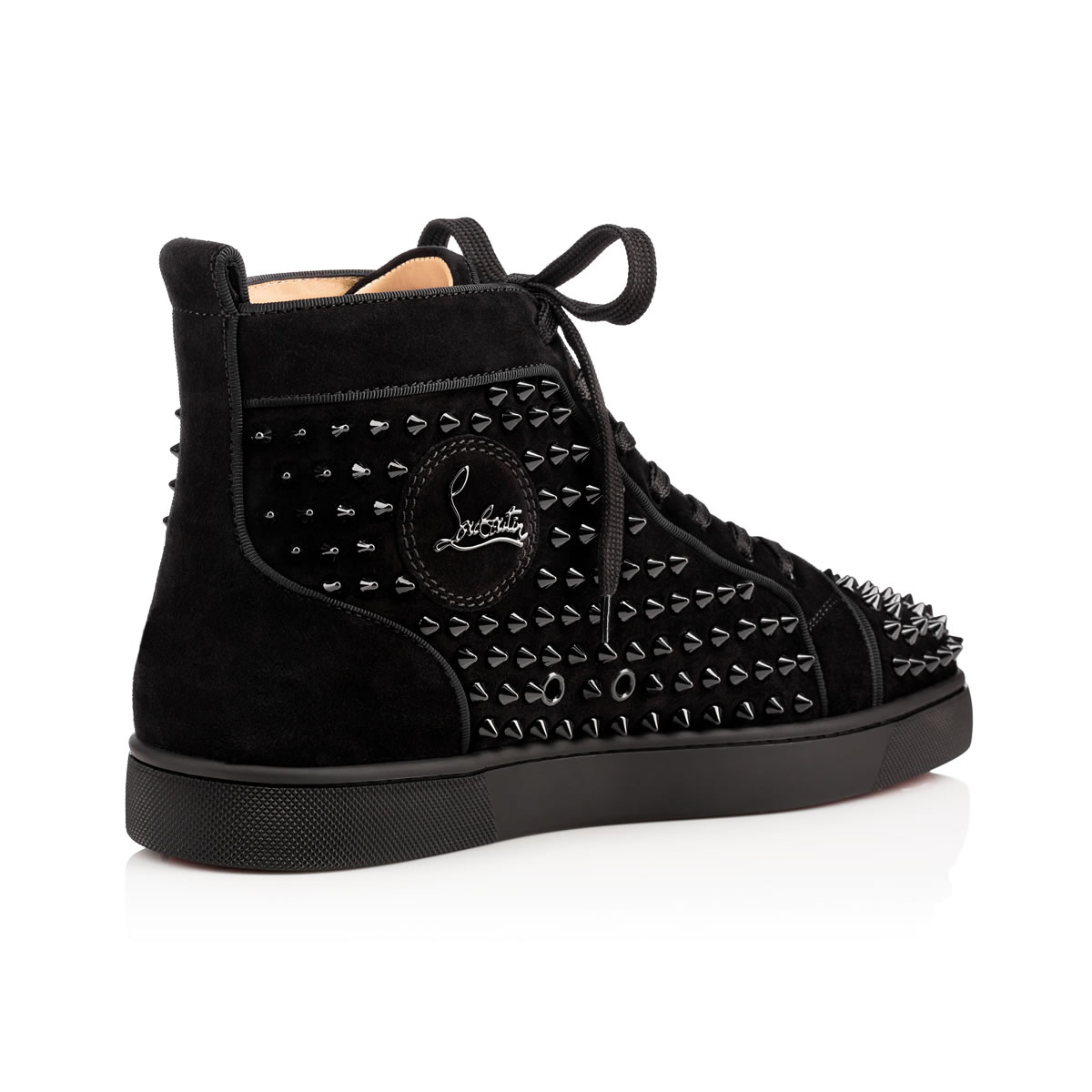 Black Men's Christian Louboutin Louis High Top Sneakers | 4kZKgQlK