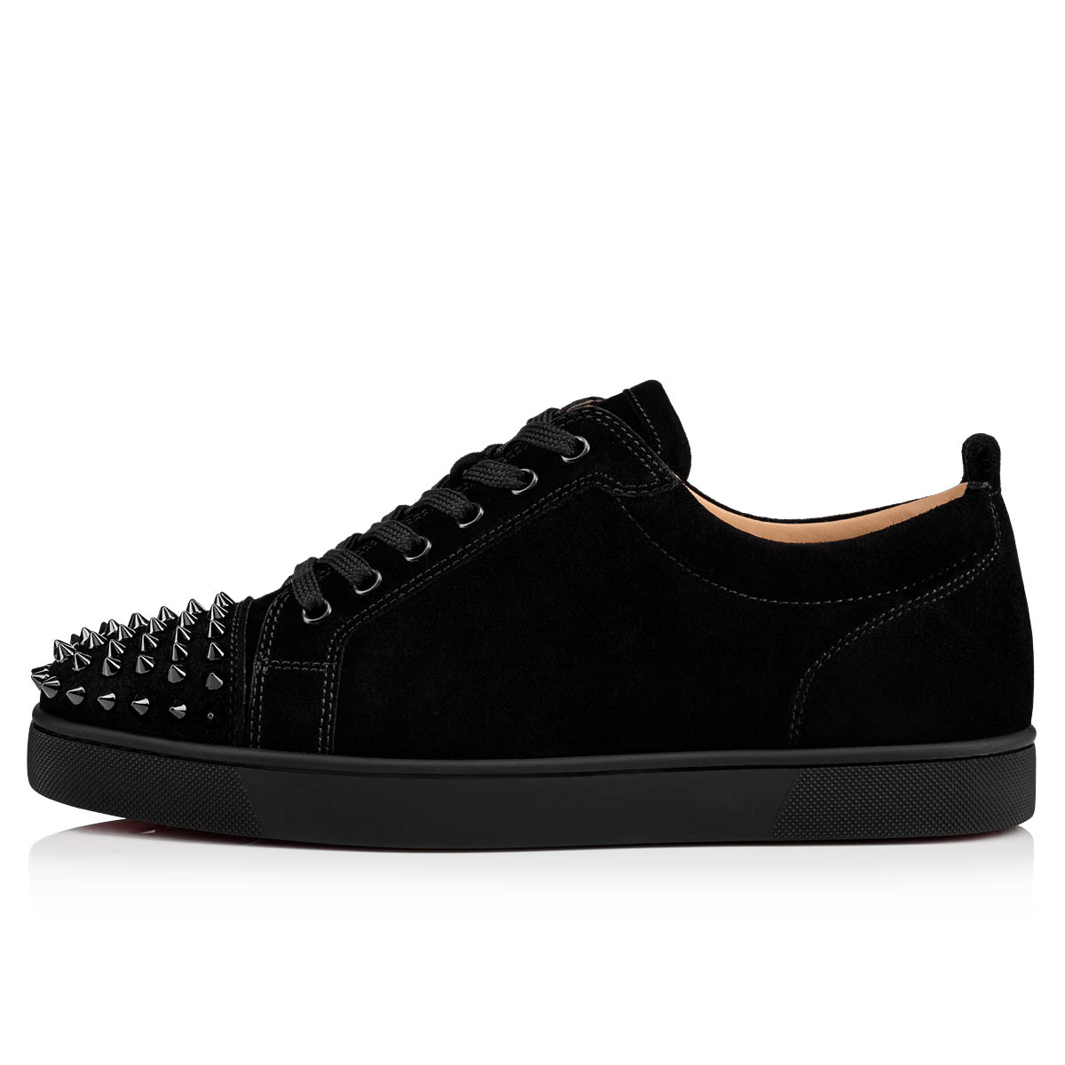 Black Men's Christian Louboutin Louis Junior Spikes Low Top Sneakers | 6VzPXPDP