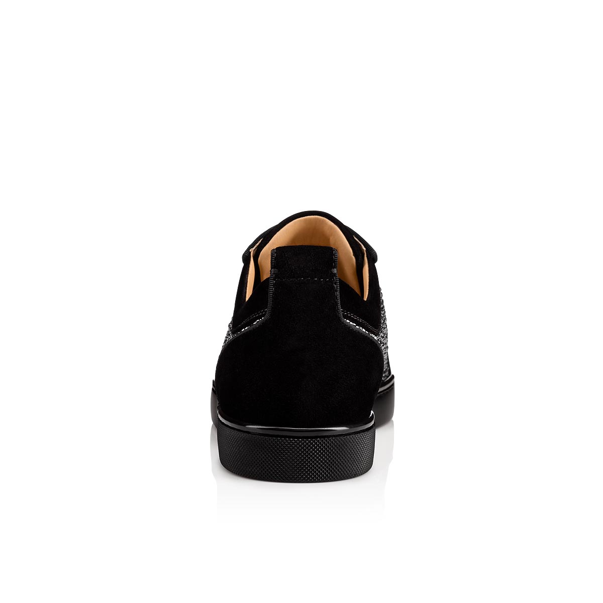 Black Men's Christian Louboutin Louis Junior Strass Low Top Sneakers | WhmfzI5v