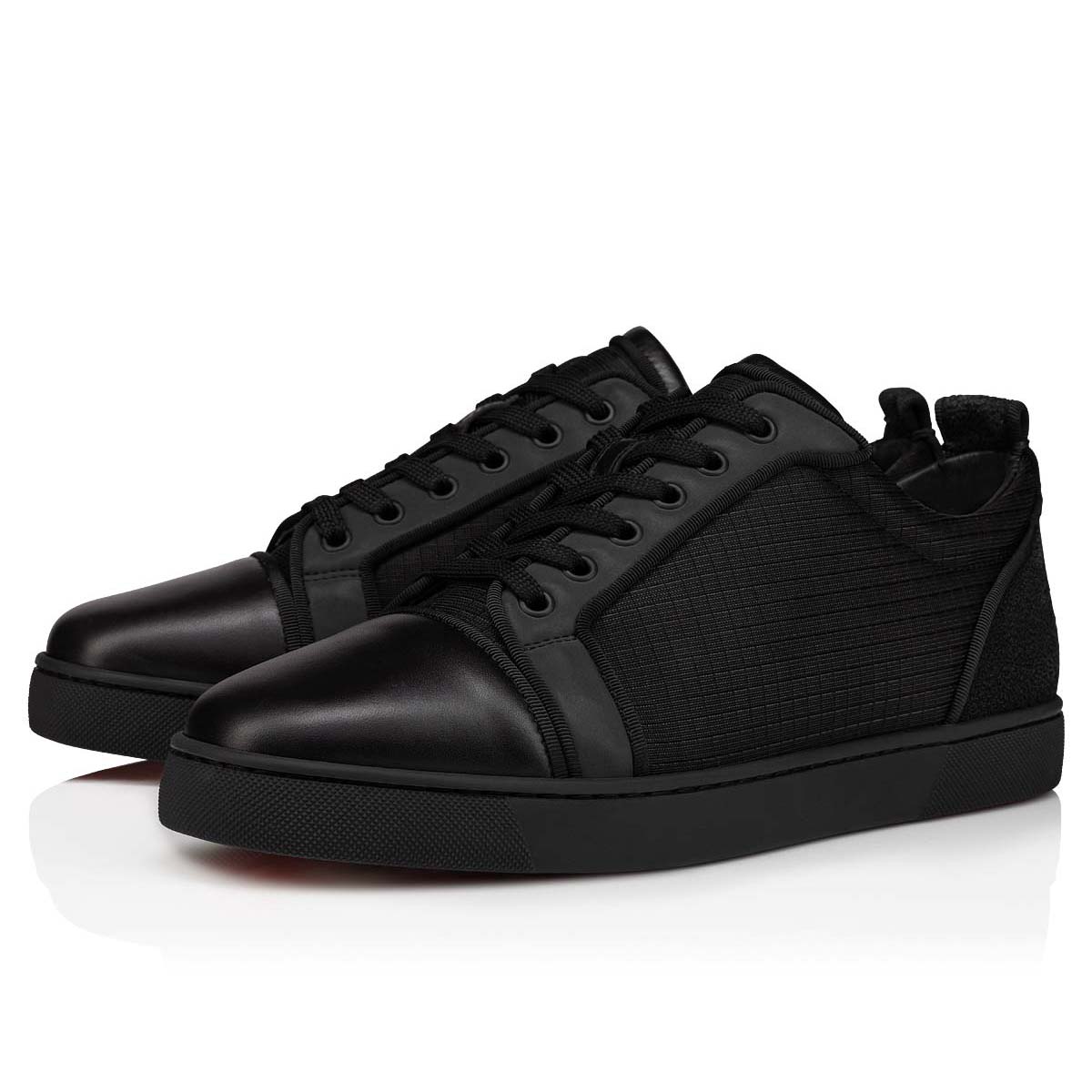 Black Men\'s Christian Louboutin Louis Junior Low Top Sneakers | YqOwXsBl