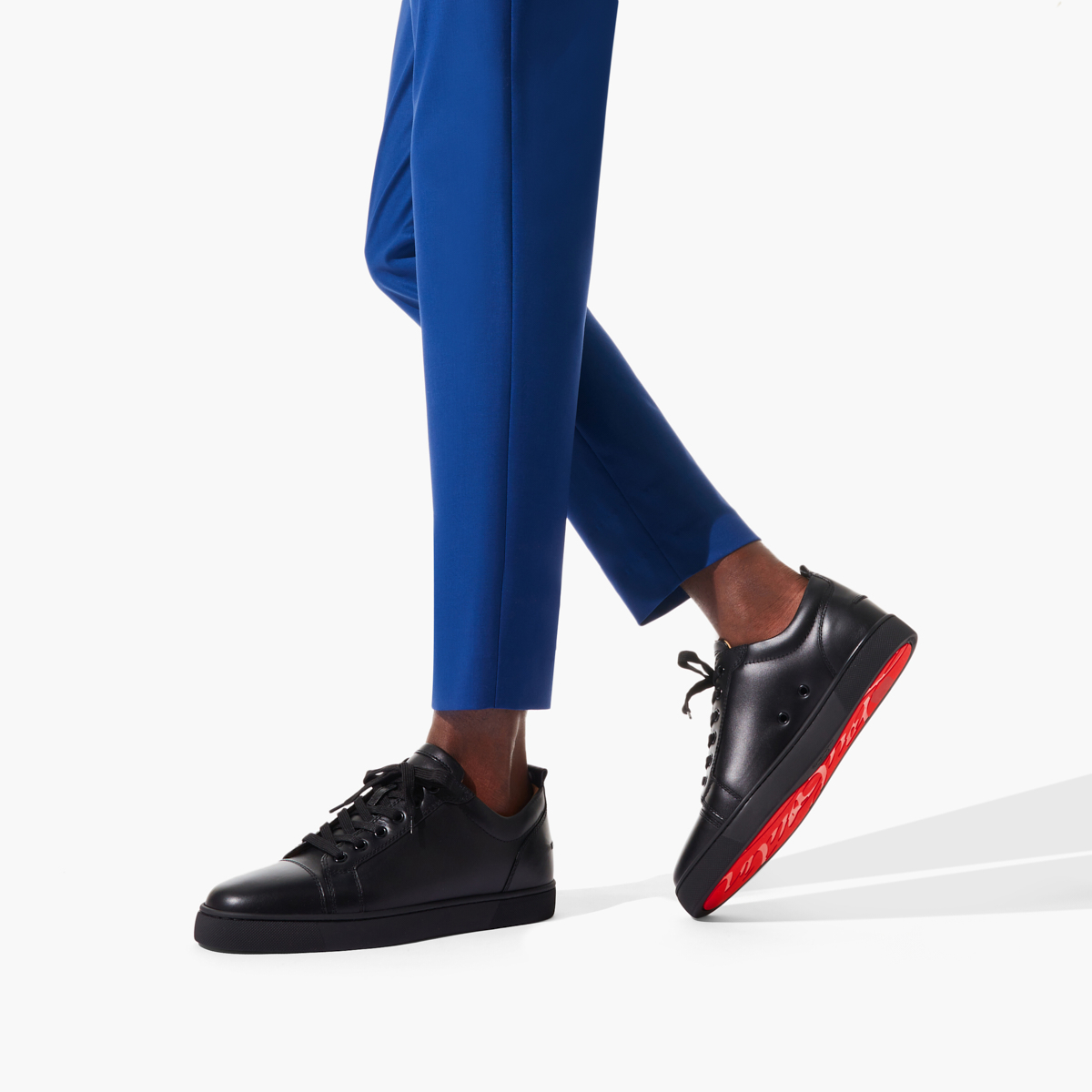 Black Men's Christian Louboutin Louis Junior Low Top Sneakers | jgfs49uH