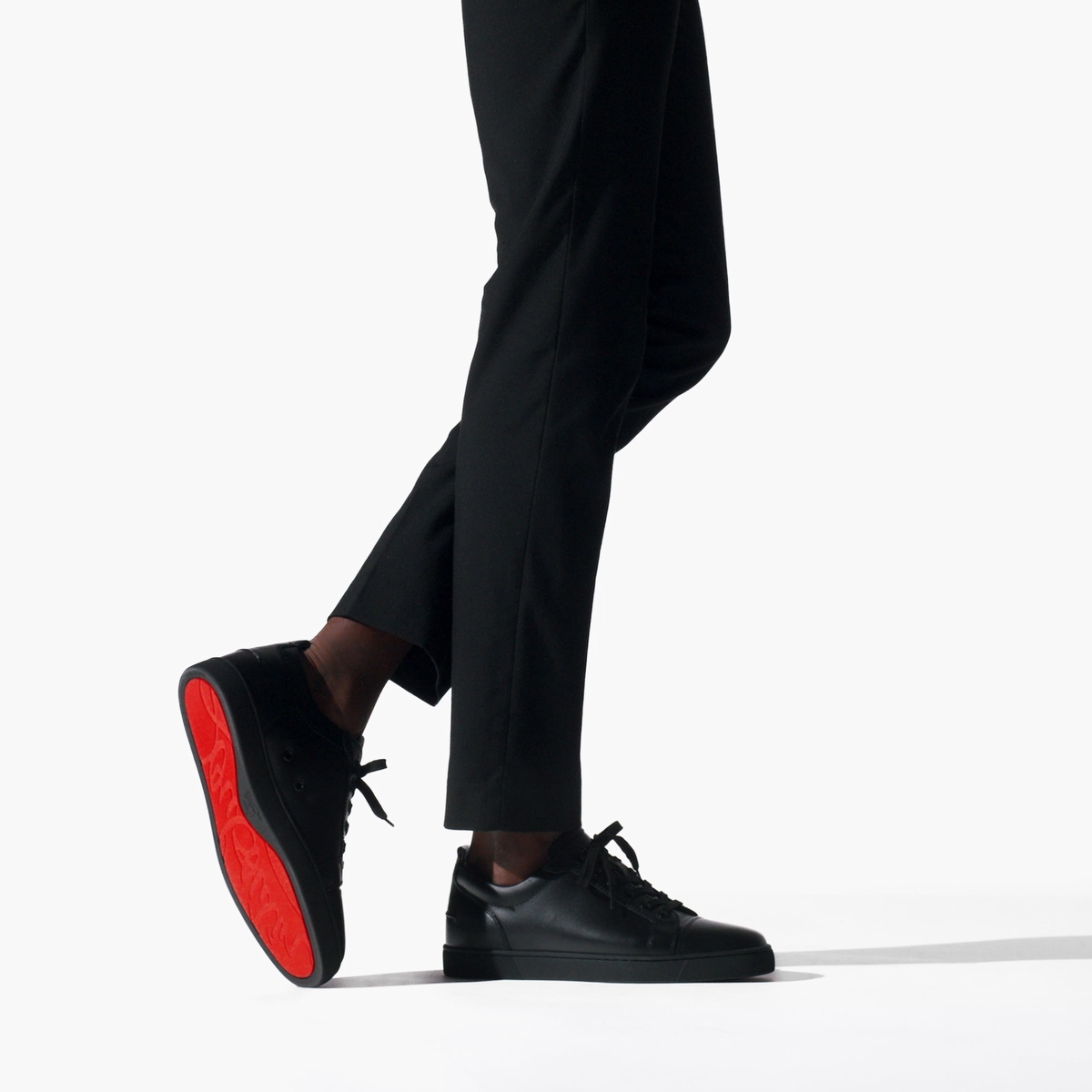 Black Men's Christian Louboutin Louis Junior Low Top Sneakers | jgfs49uH