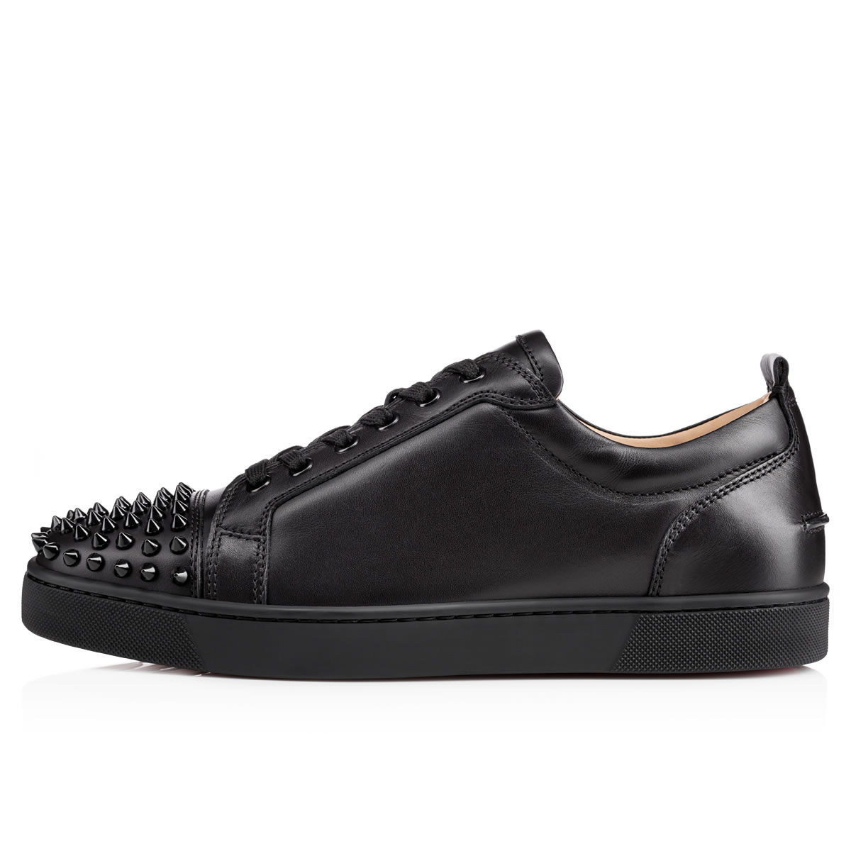 Black Men's Christian Louboutin Louis Junior Spikes Low Top Sneakers | oXo17Ymf