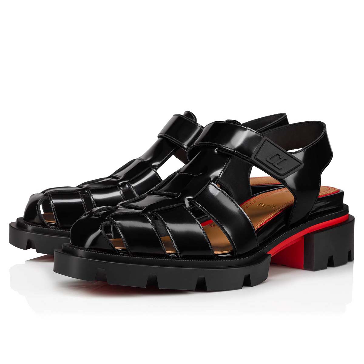 Black Men\'s Christian Louboutin Meduzz Sandals & Slides | 8q48bFej