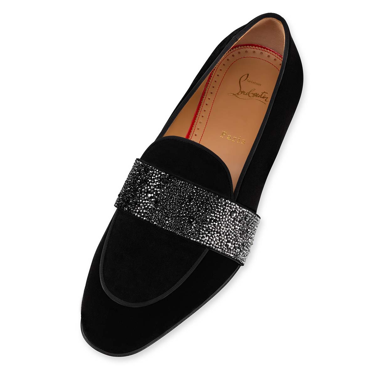 Black Men's Christian Louboutin Nit Night Strass Loafers & Slip-ons | oaa3LhpC