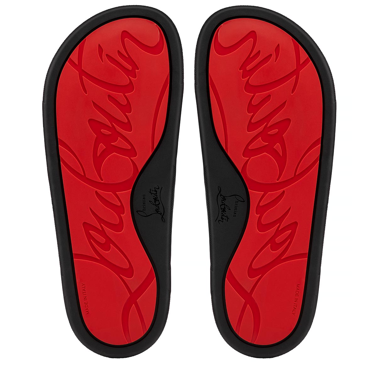 Black Men's Christian Louboutin Pool Fun Sandals & Slides | SbE4UpOi