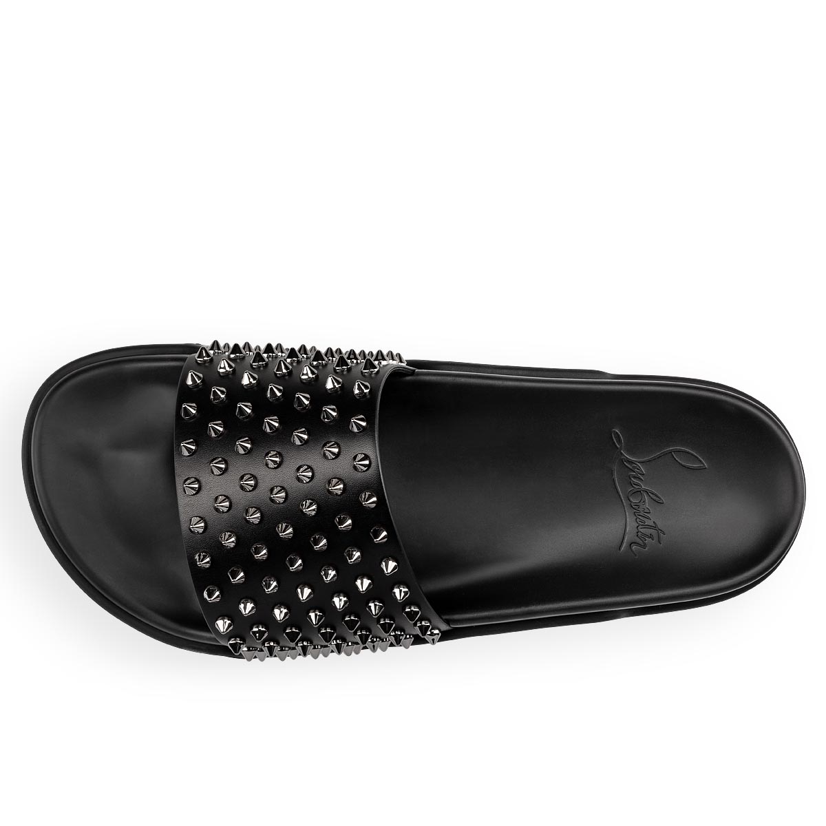 Black Men's Christian Louboutin Pool Fun Sandals & Slides | SbE4UpOi