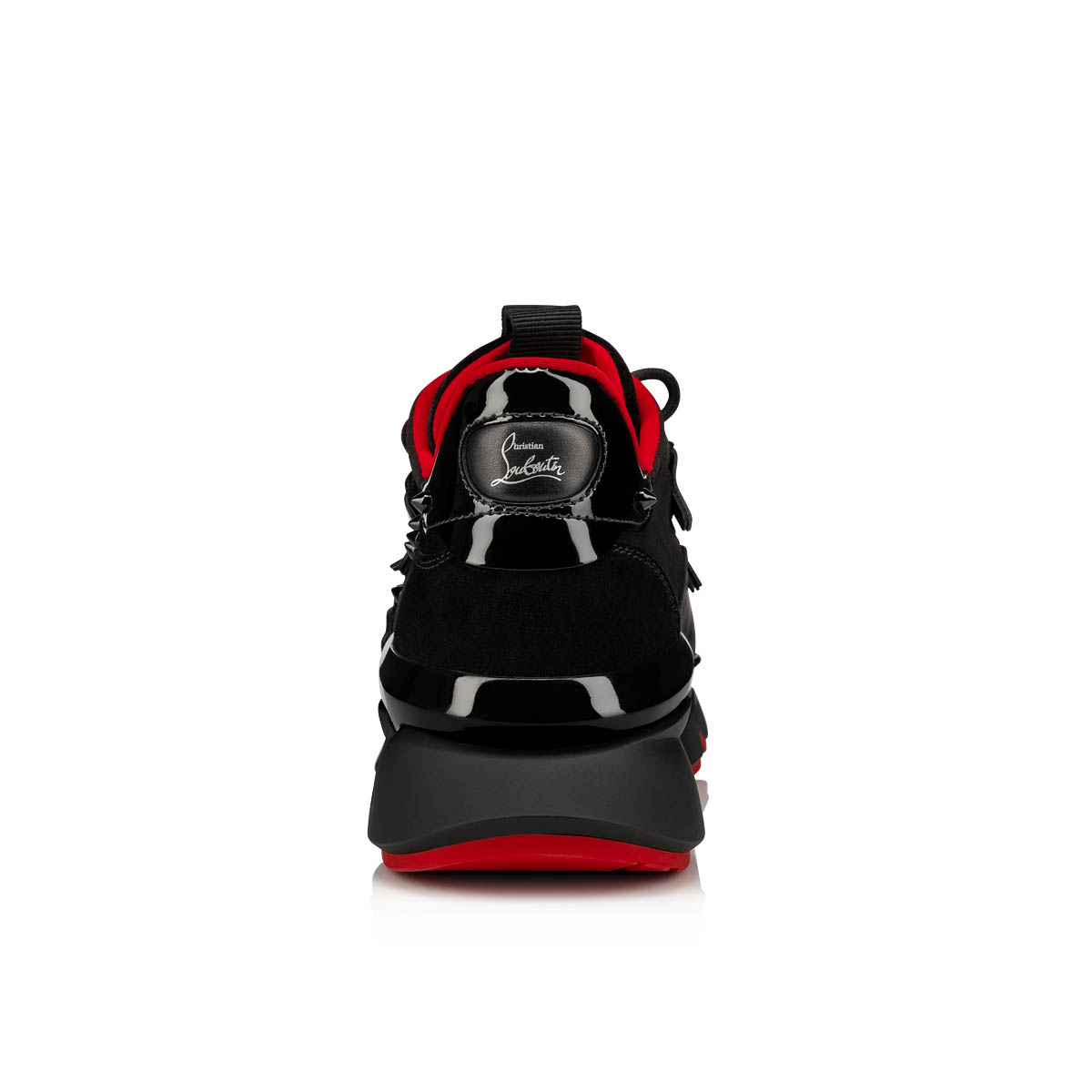 Black Men's Christian Louboutin Red-runner Low Top Sneakers | skTfTfgn