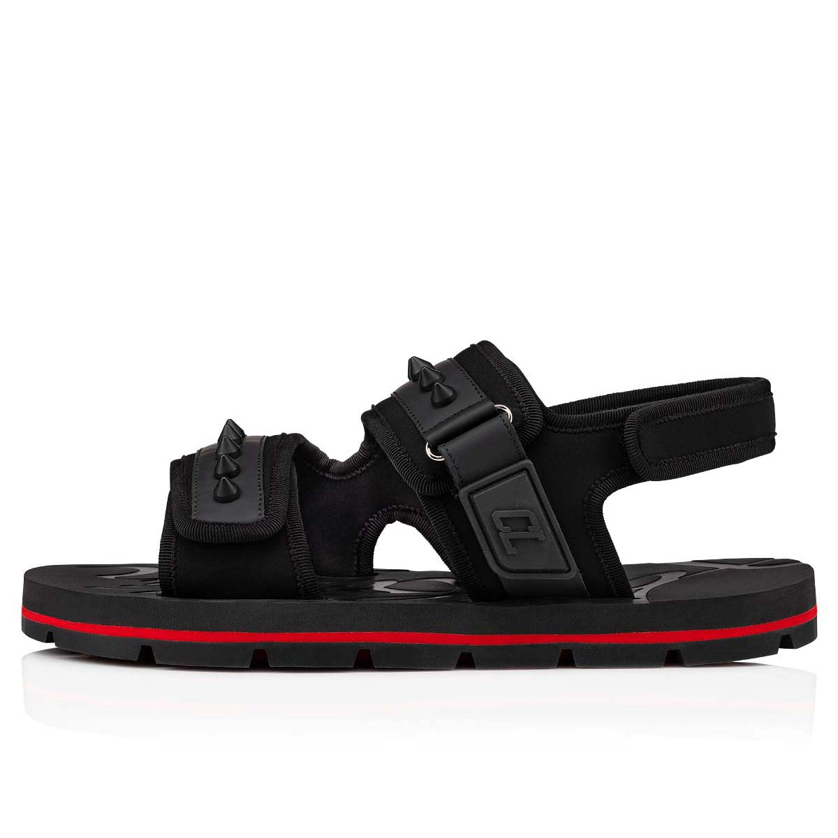 Black Men's Christian Louboutin Siwa Sandals & Slides | Yuj1hZGe