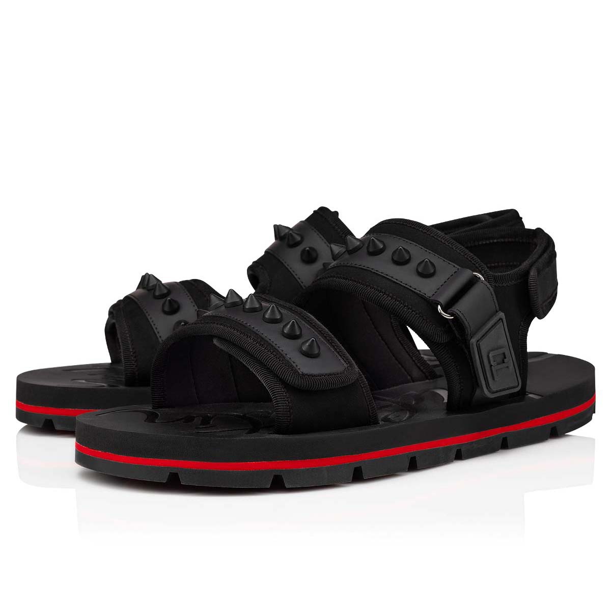 Black Men\'s Christian Louboutin Siwa Sandals & Slides | Yuj1hZGe