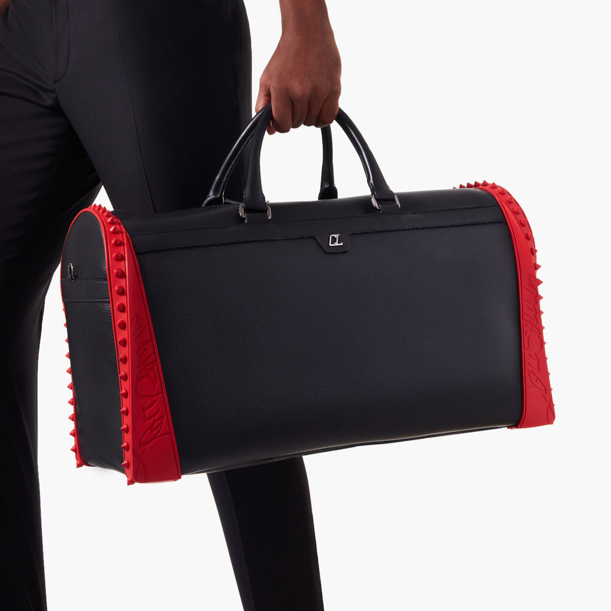 Black Men's Christian Louboutin Sneakender Travel Bags | i3KLSB5n