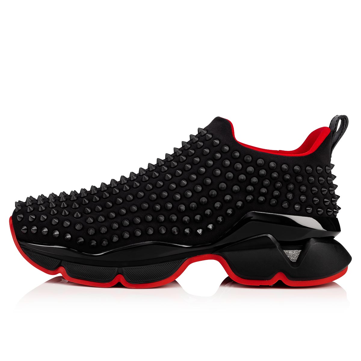 Black Men's Christian Louboutin Spike Sock Low Top Sneakers | YGgyjv9M