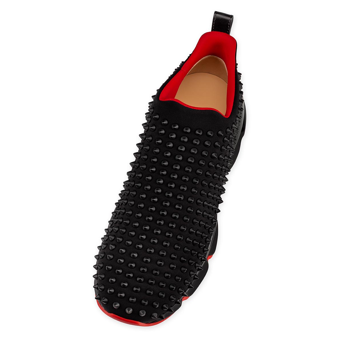 Black Men's Christian Louboutin Spike Sock Low Top Sneakers | YGgyjv9M