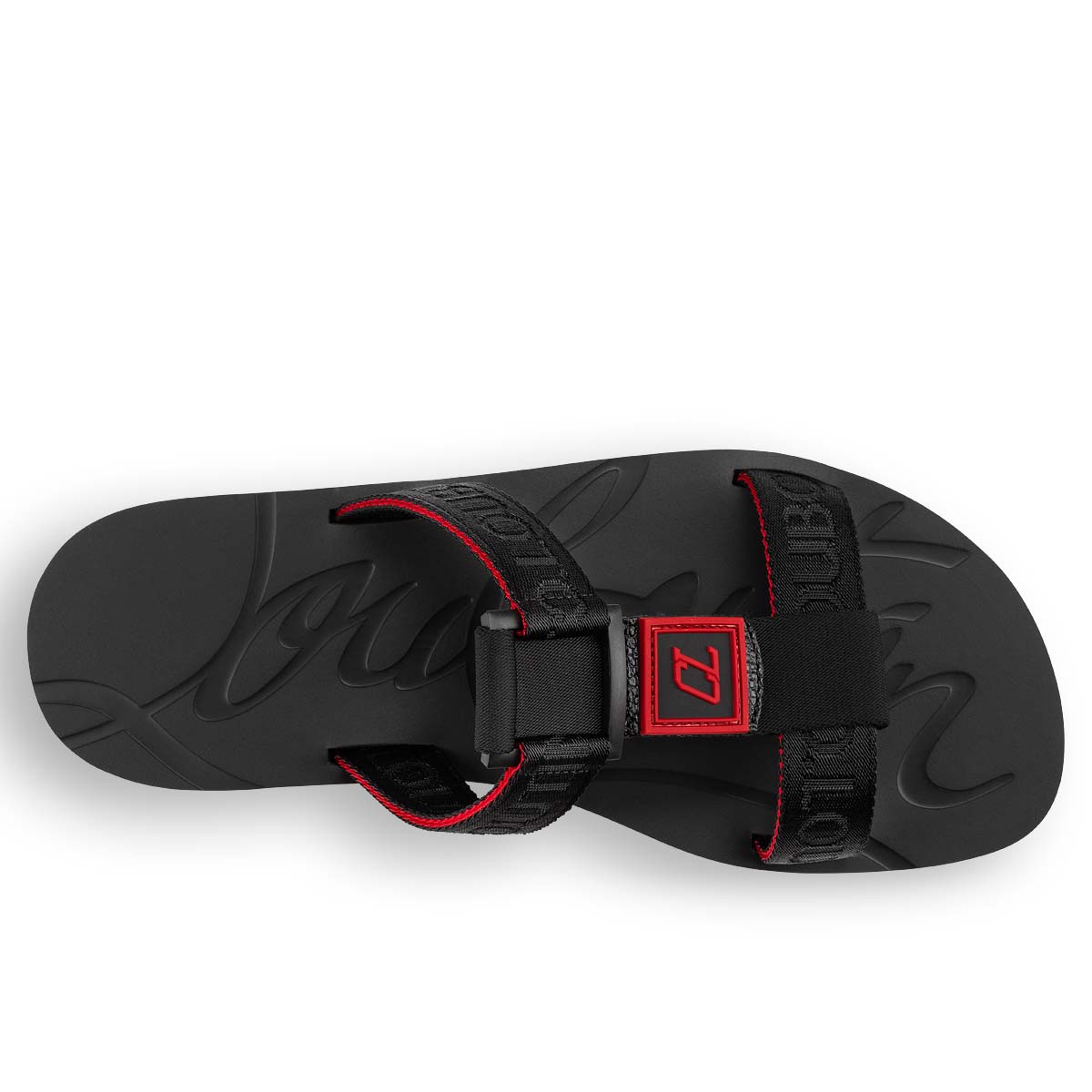 Black Men's Christian Louboutin Surf Sandals & Slides | ZpGg3TsF