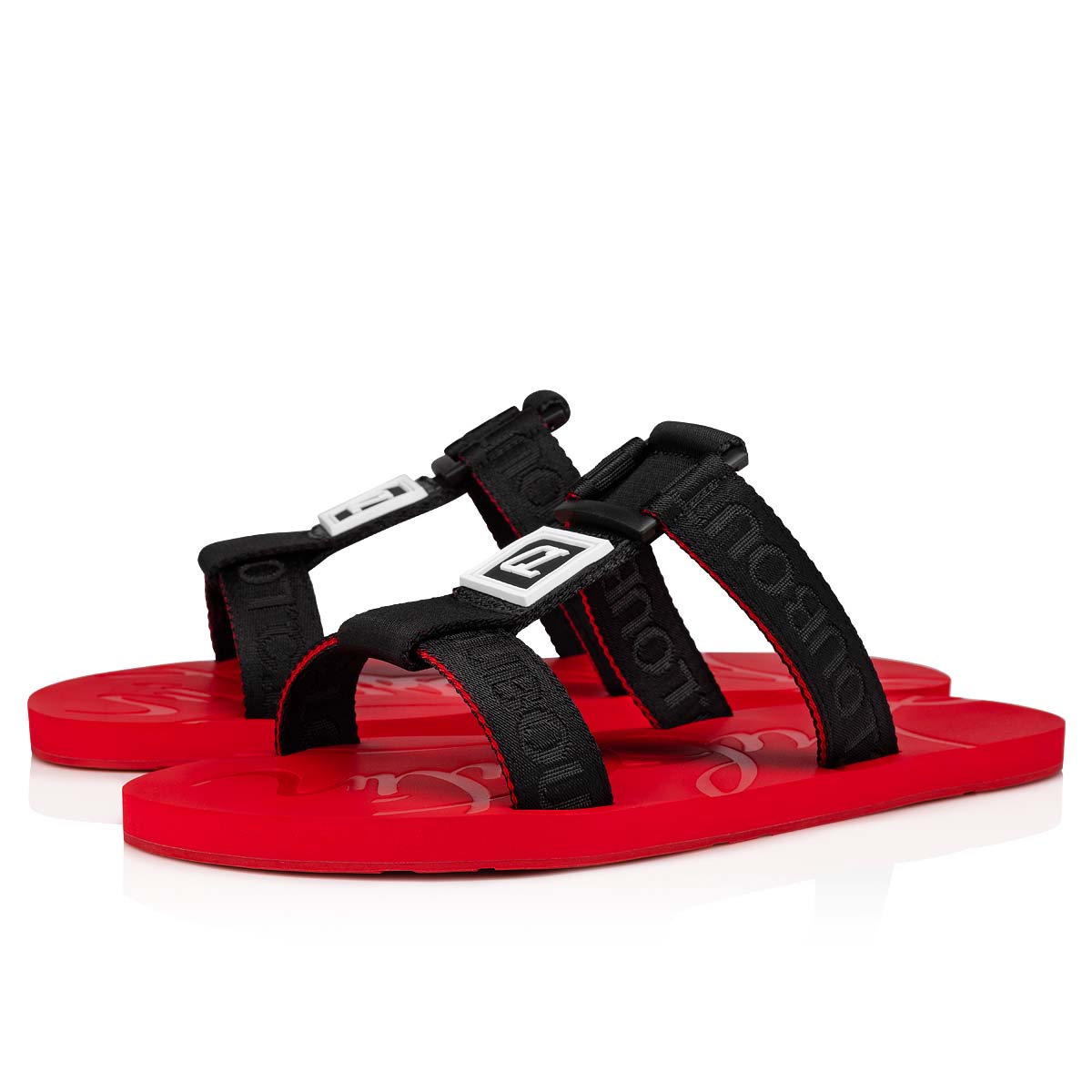 Black Men\'s Christian Louboutin Surf Sandals & Slides | t6gM5njW