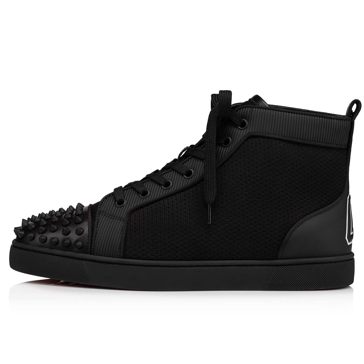 Black Men's Christian Louboutin Varsilou Spikes High Top Sneakers | 2eXAznWC