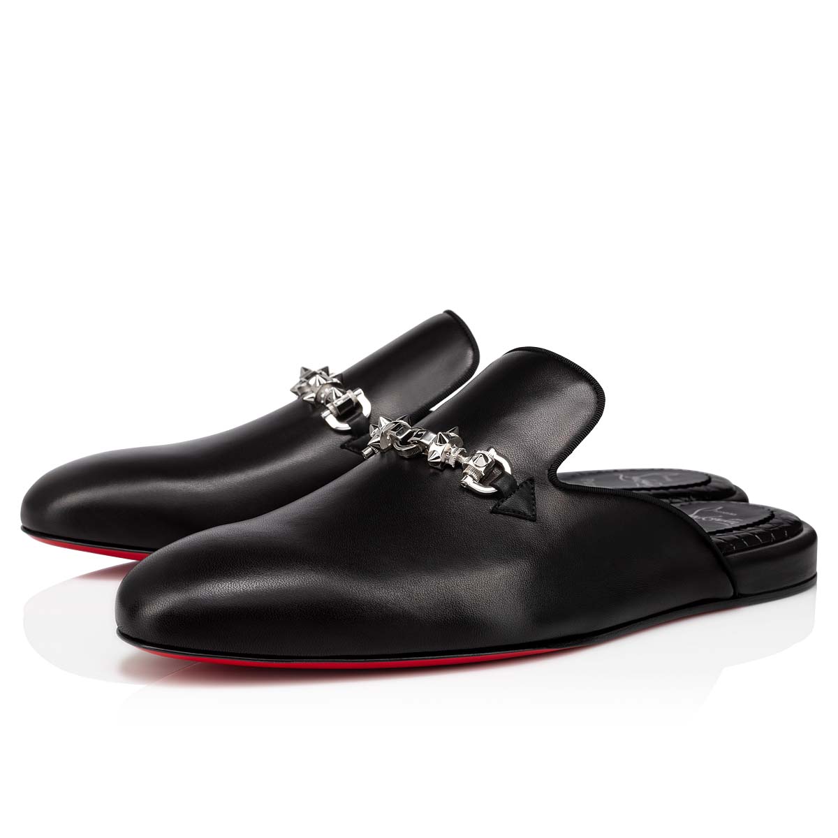 Black / Silver Men\'s Christian Louboutin Coolito Swing Loafers & Slip-ons | ZeIat0XG