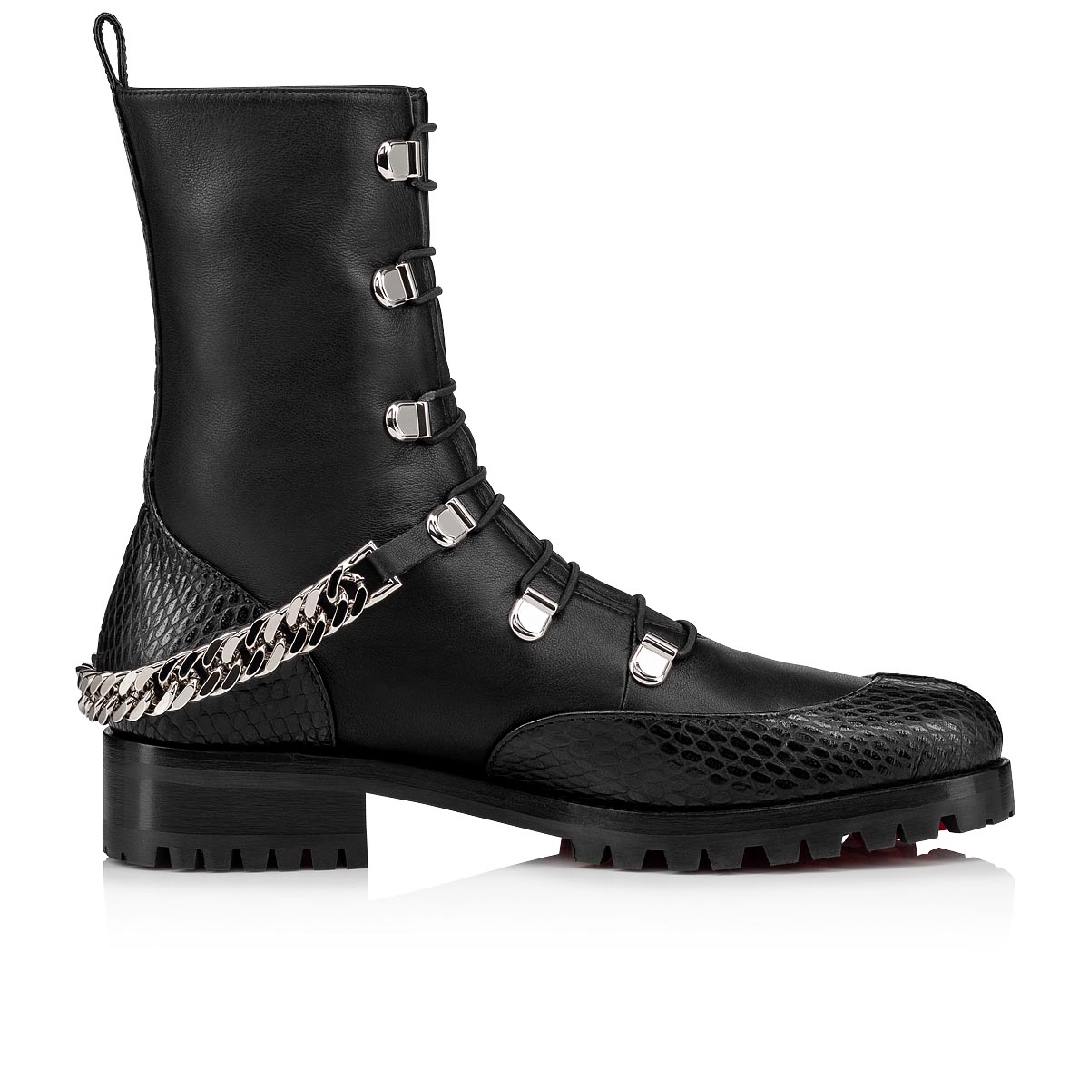 Black / Silver Women's Christian Louboutin Horse Guarda Ankle Boots | 3QYaJzFe