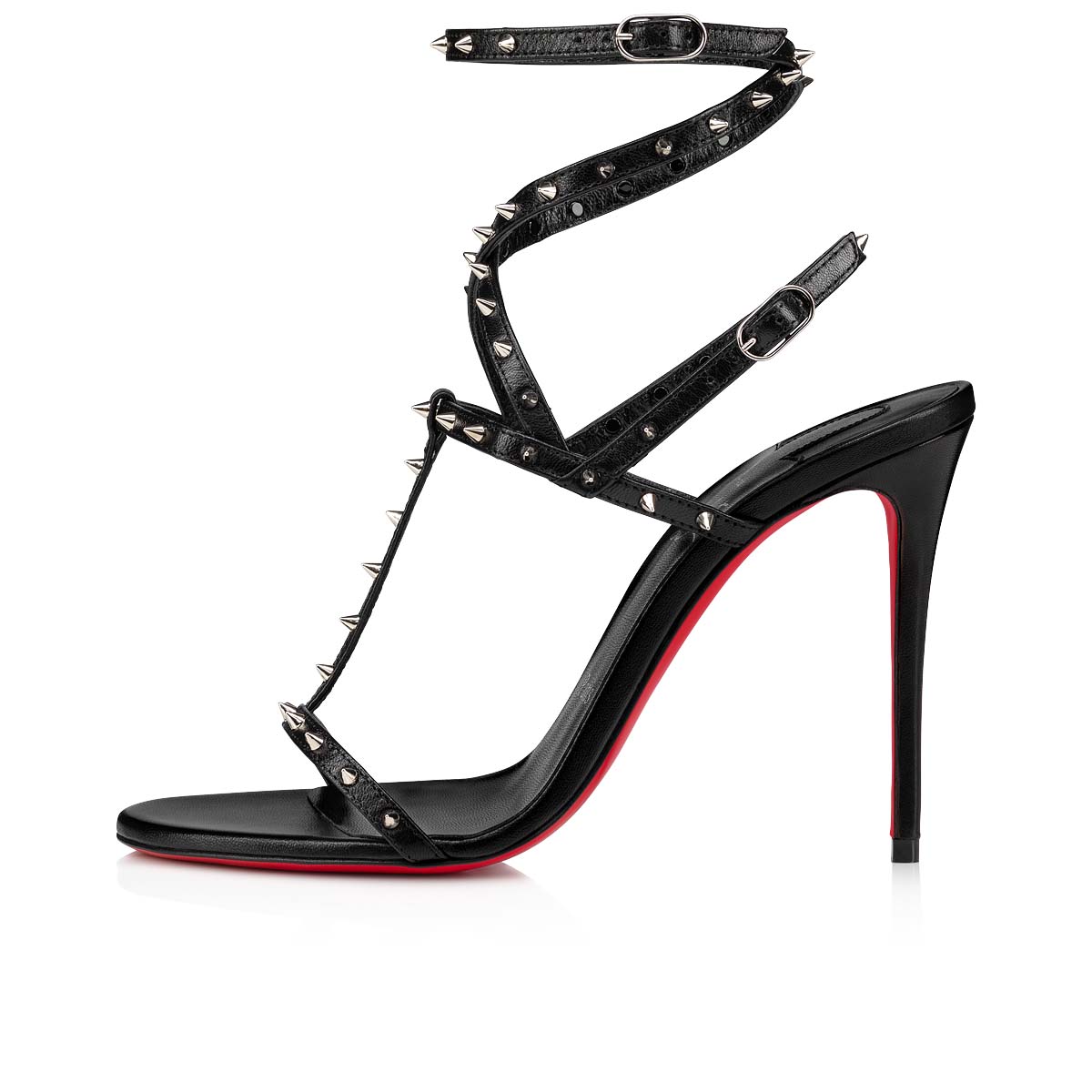 Black Women's Christian Louboutin Bombina Spikes Sandals & Slides | mcfkkCVY