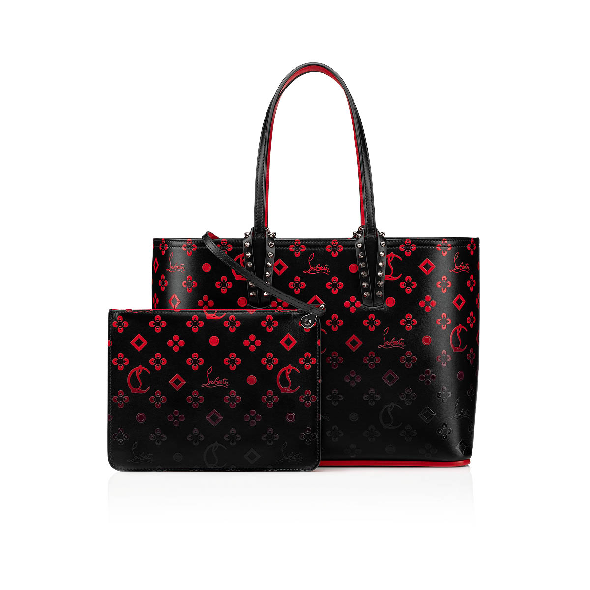 Black Women's Christian Louboutin Cabata Small Totes | M58y2Uos