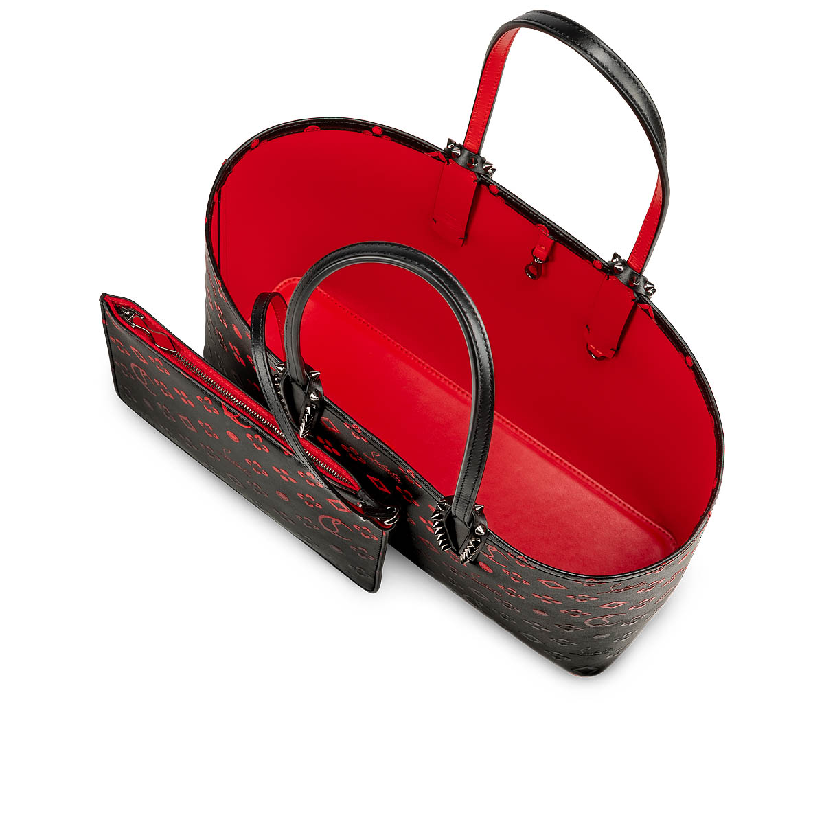 Black Women's Christian Louboutin Cabata Small Totes | M58y2Uos