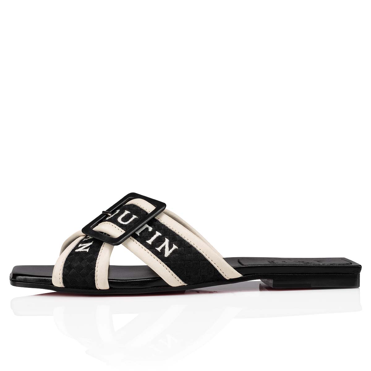 Black Women's Christian Louboutin Crossimule Sandals & Slides | P6RDYSVi