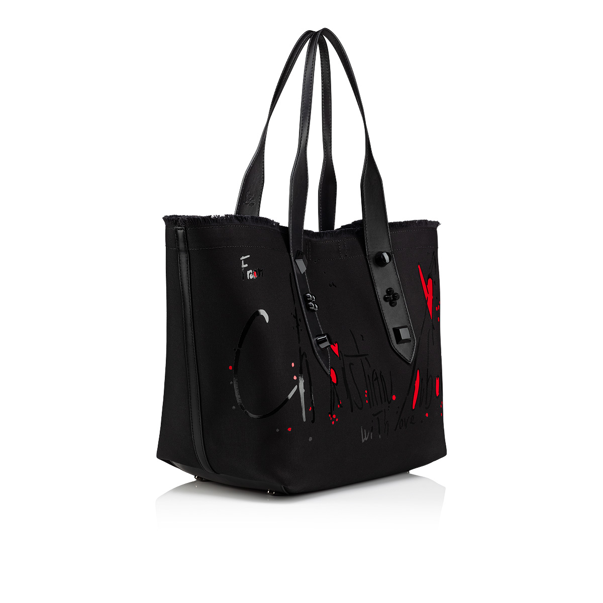 Black Women's Christian Louboutin Frangibus Medium Totes | vT7N2ydS