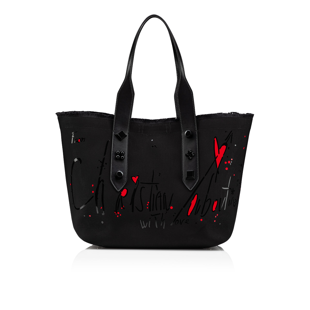 Black Women\'s Christian Louboutin Frangibus Medium Totes | vT7N2ydS