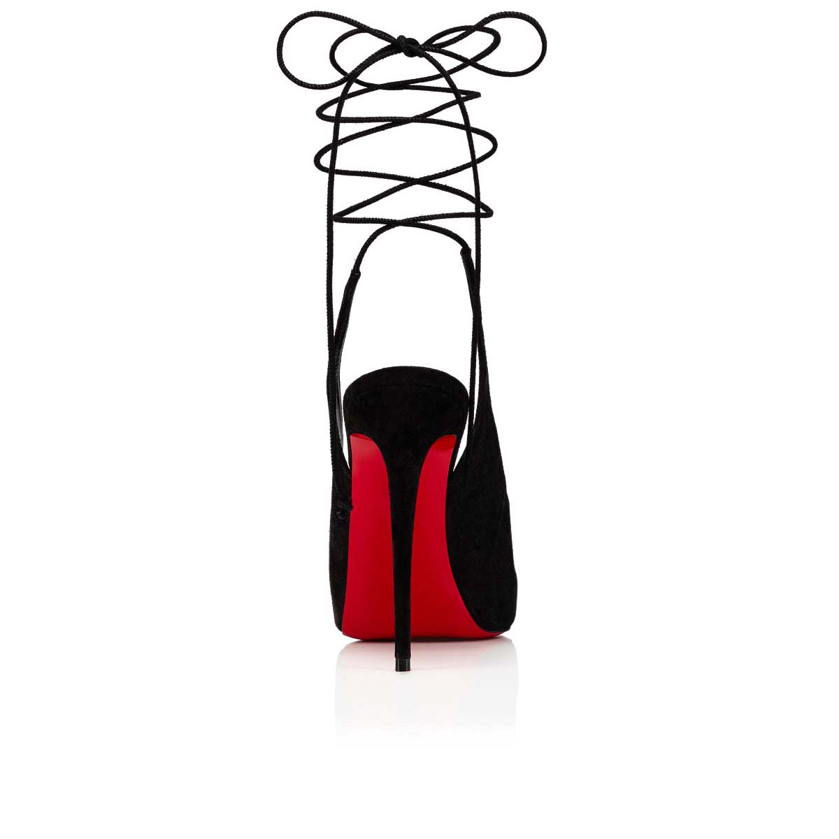 Black Women's Christian Louboutin Lace Up Nvp Platforms | CvaCCRXl