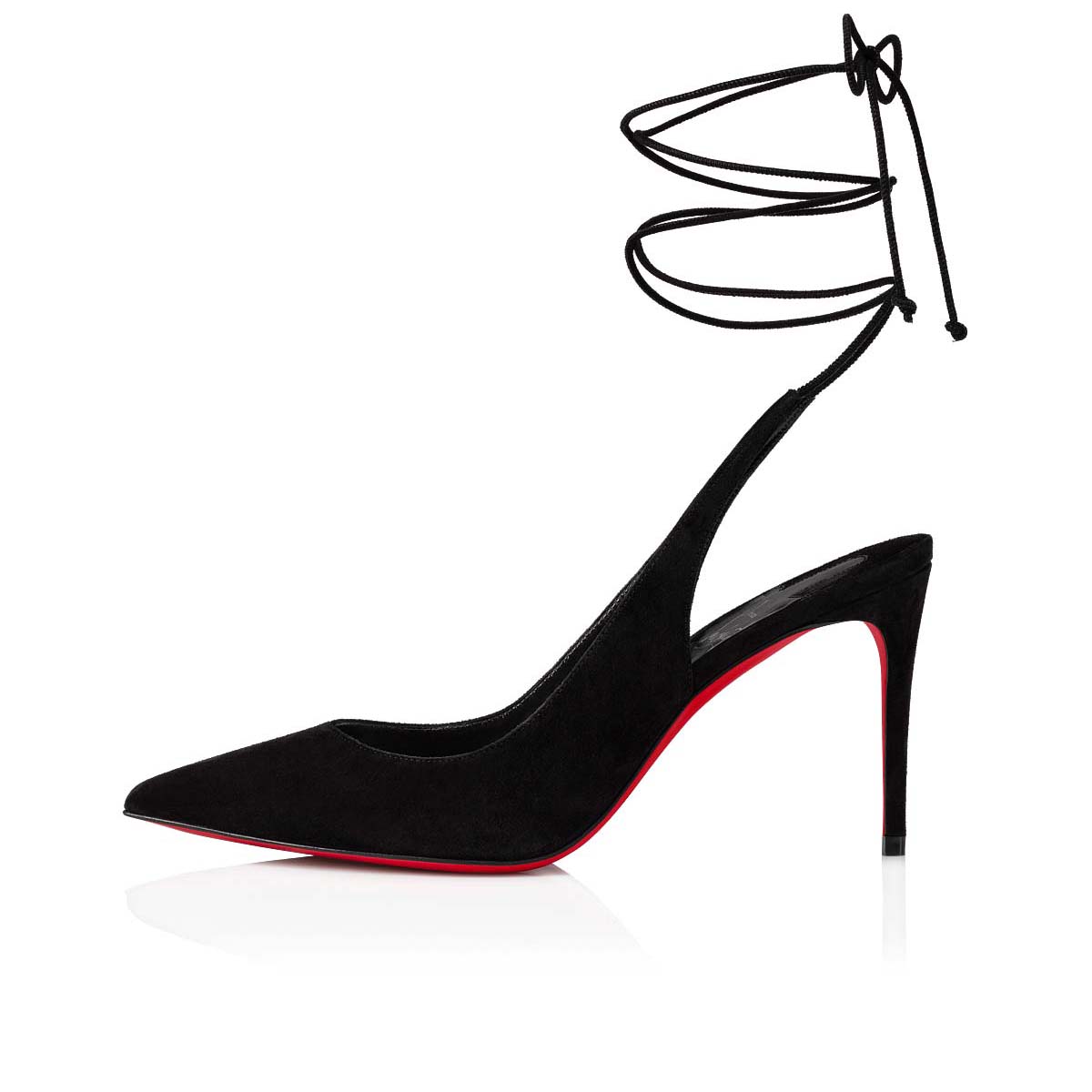 Black Women's Christian Louboutin Lace Up Kate Heels | z8ZpkFxj