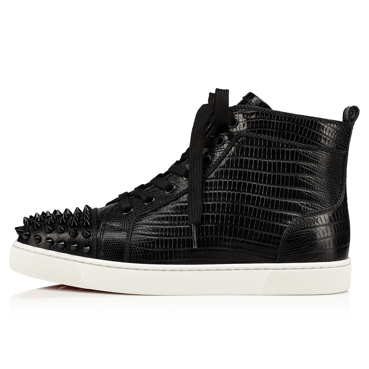 Black Women's Christian Louboutin Lou Spikes Sneakers | AwJawPF6