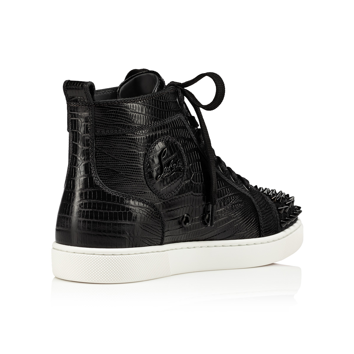 Black Women's Christian Louboutin Lou Spikes Sneakers | AwJawPF6