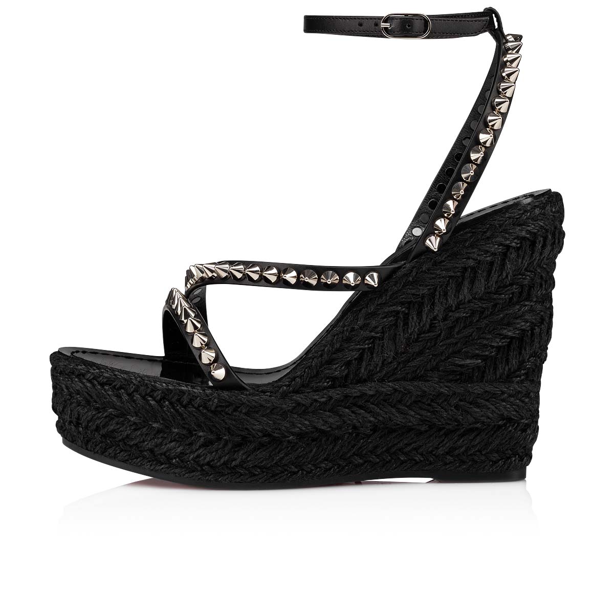 Black Women's Christian Louboutin Mafaldina Zeppa Espadrilles | pMoRAkLr