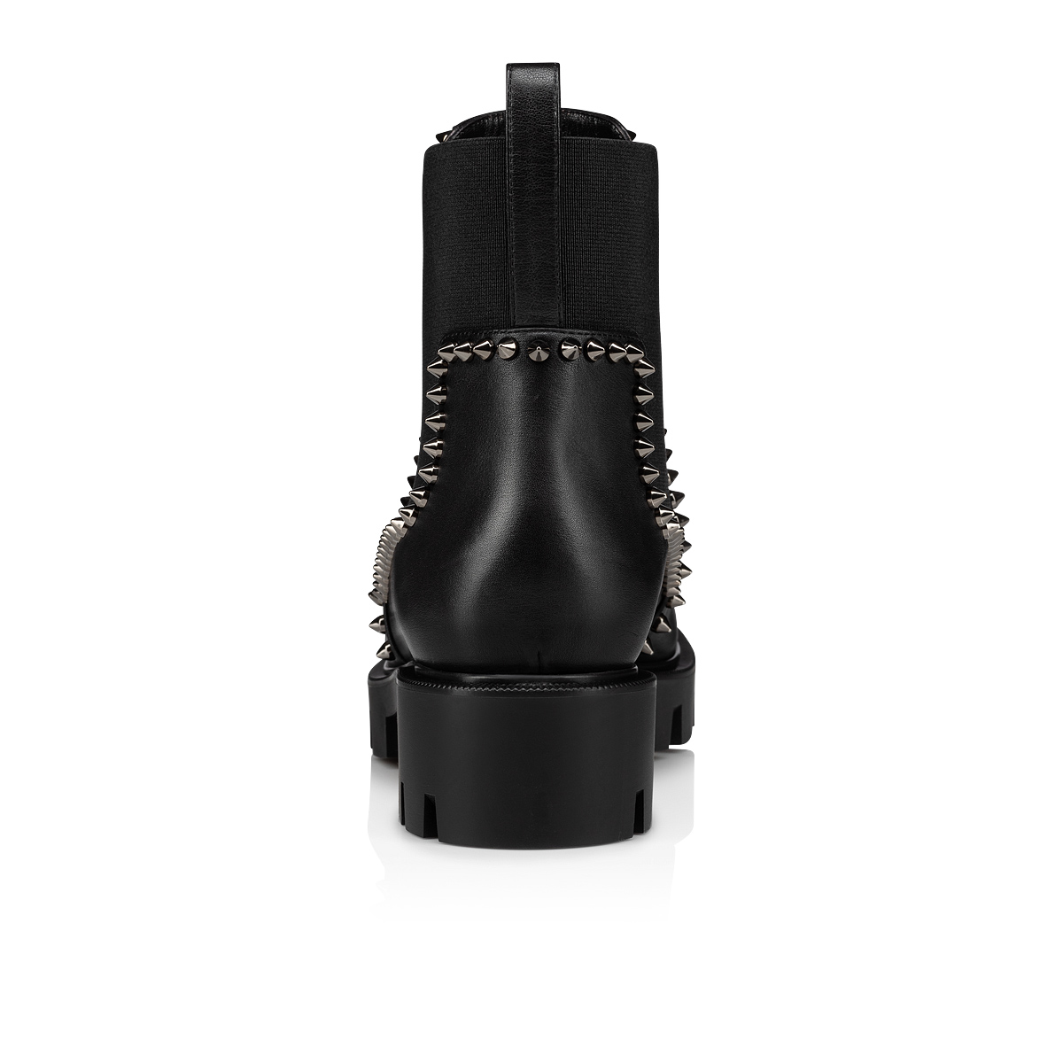 Black Women's Christian Louboutin Out Lina Spike Lug Ankle Boots | 5Gw1GSZe