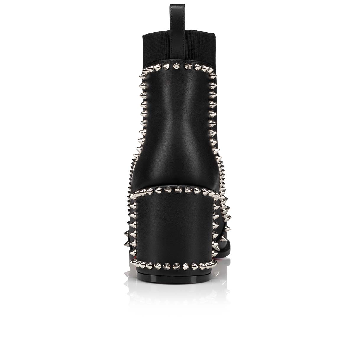 Black Women's Christian Louboutin Out Line Spike Ankle Boots | ur43adOA