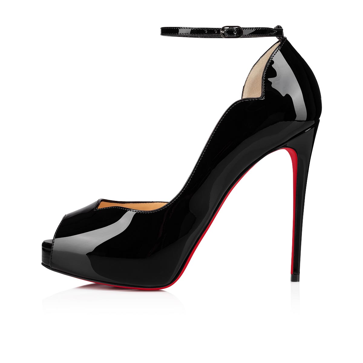 Black Women's Christian Louboutin Round Chick Alta Platforms | ClrfMoSI