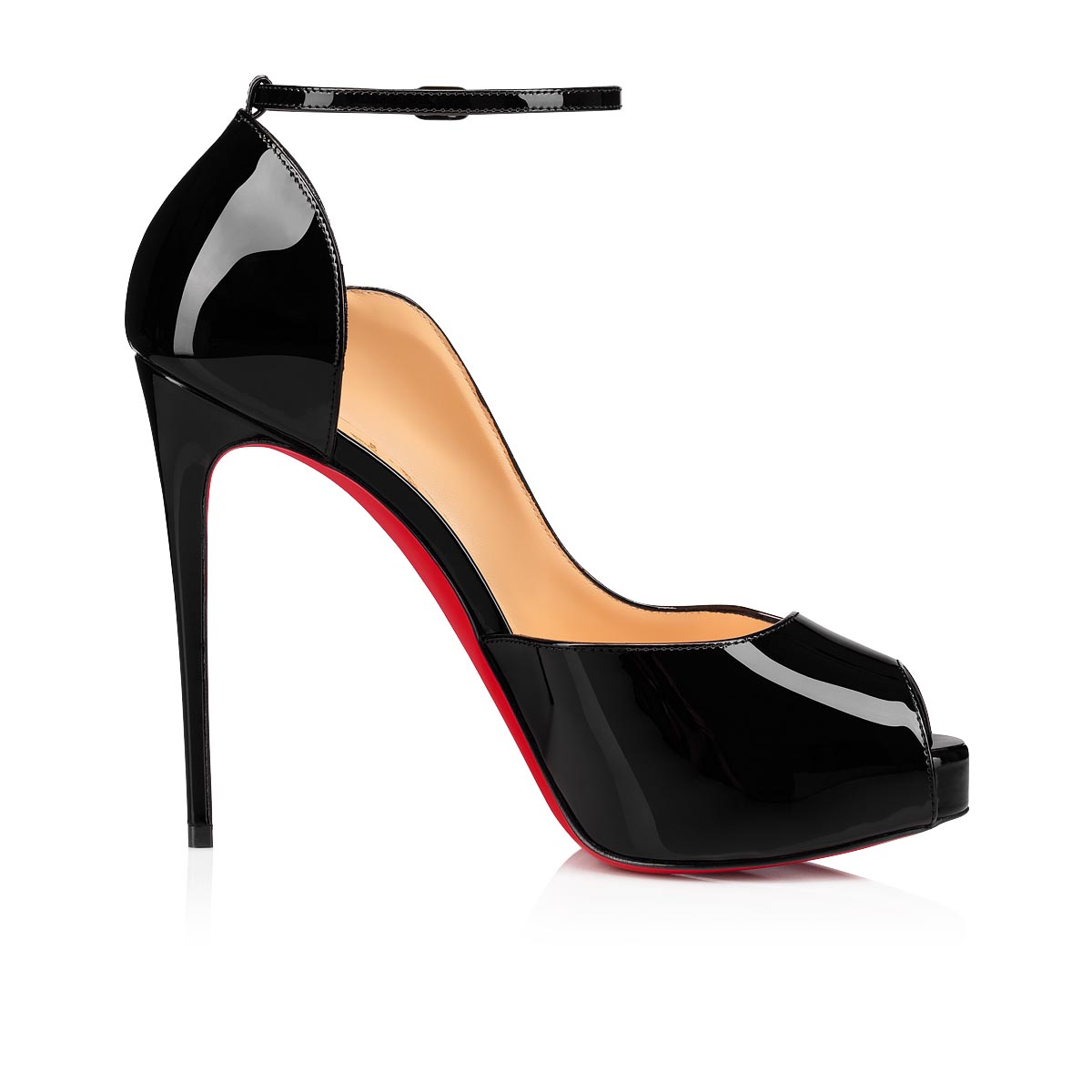 Black Women's Christian Louboutin Round Chick Alta Platforms | ClrfMoSI