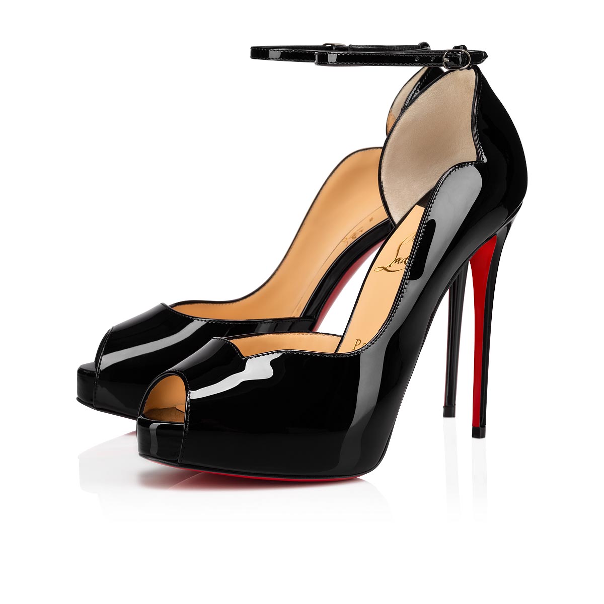 Black Women\'s Christian Louboutin Round Chick Alta Platforms | ClrfMoSI