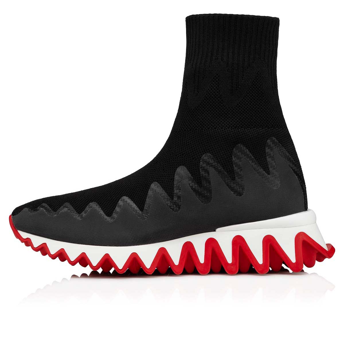 Black Women's Christian Louboutin Sharky Sock Sneakers | UMn2F1KK