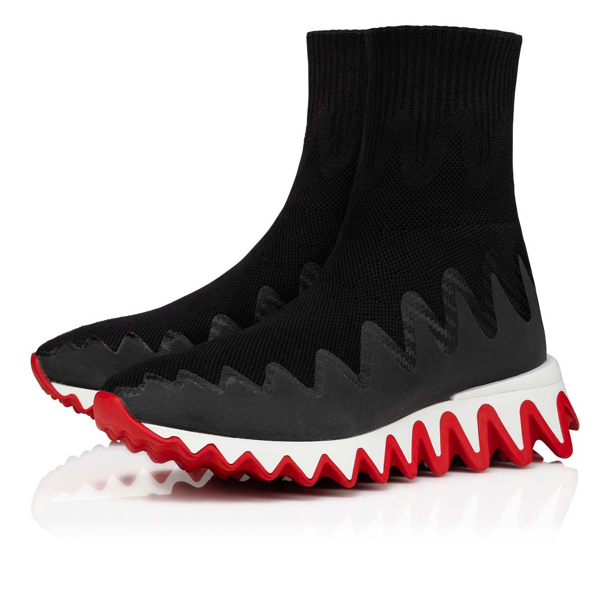 Black Women\'s Christian Louboutin Sharky Sock Sneakers | UMn2F1KK