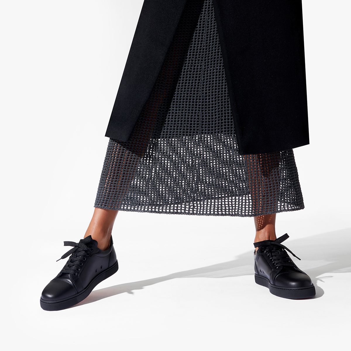 Black Women's Christian Louboutin Vieira Sneakers | lYEHwzfE