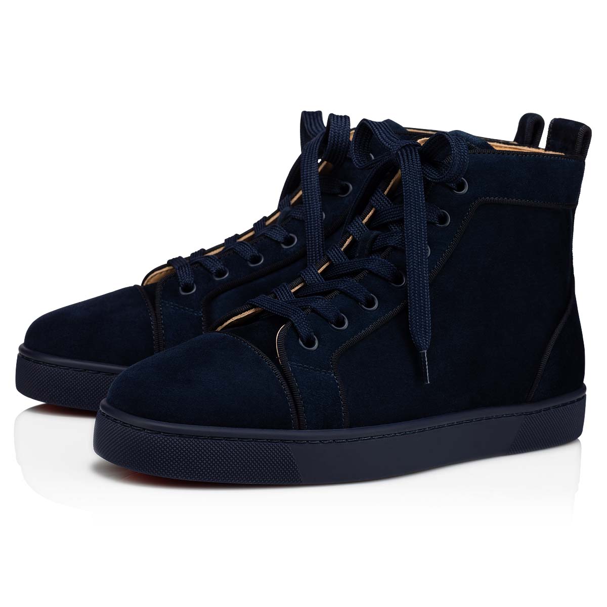 Blue Men\'s Christian Louboutin Louis High Top Sneakers | UHNEXYaV