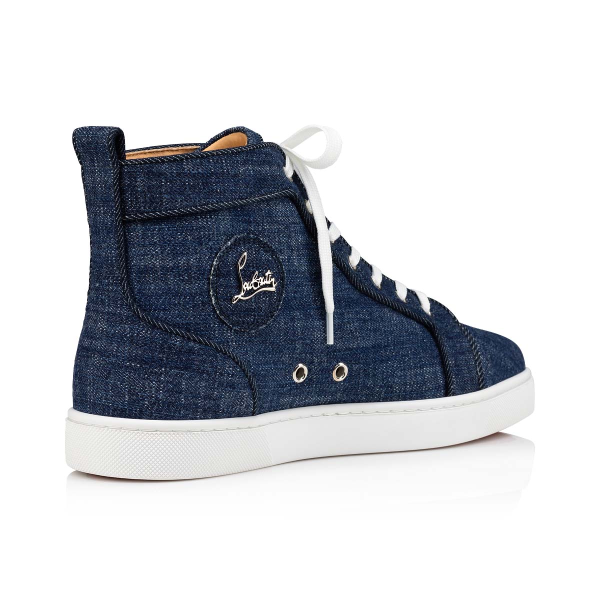 Blue Men's Christian Louboutin Louis Sakura High Top Sneakers | oIrYHiCN