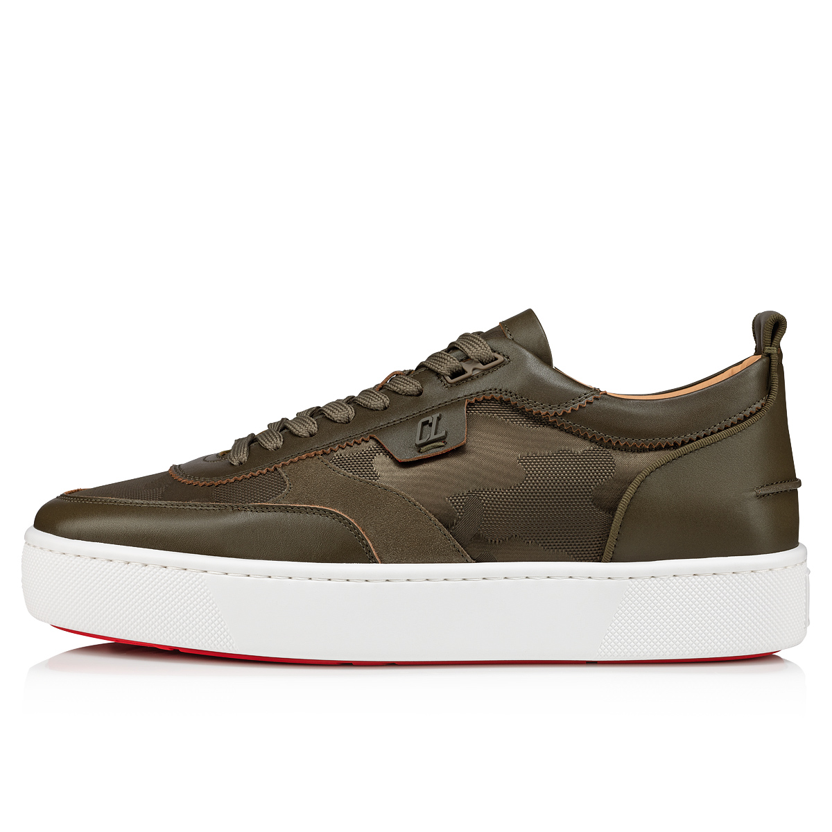 Brown Men's Christian Louboutin Happyrui Low Top Sneakers | tdn0DoCK