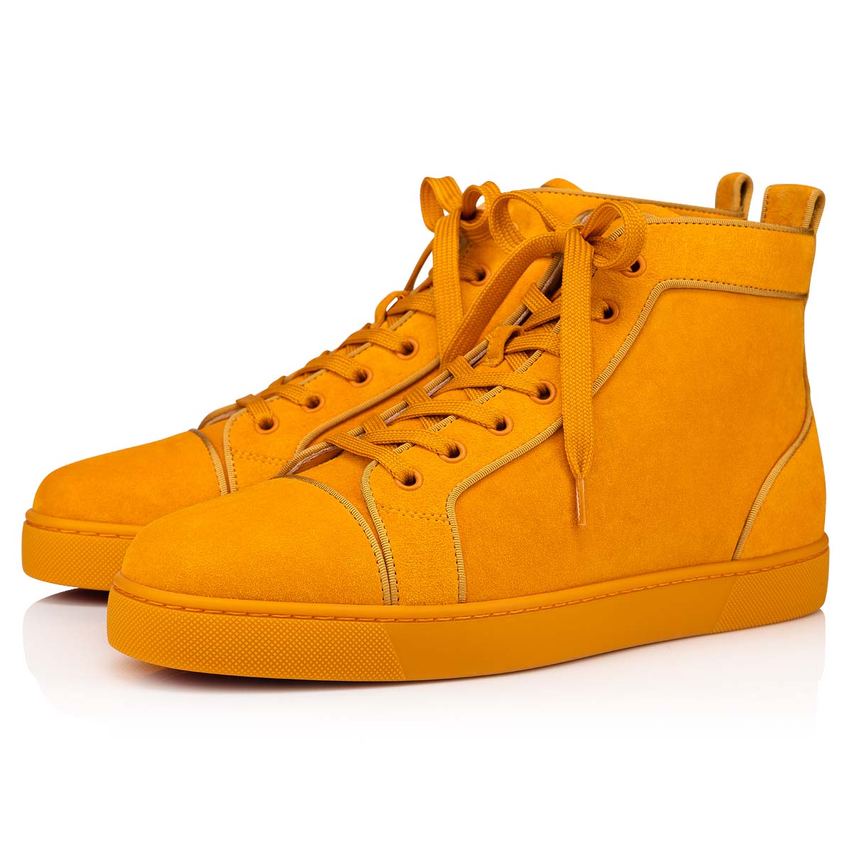 Brown Men\'s Christian Louboutin Louis High Top Sneakers | uqzG69KC