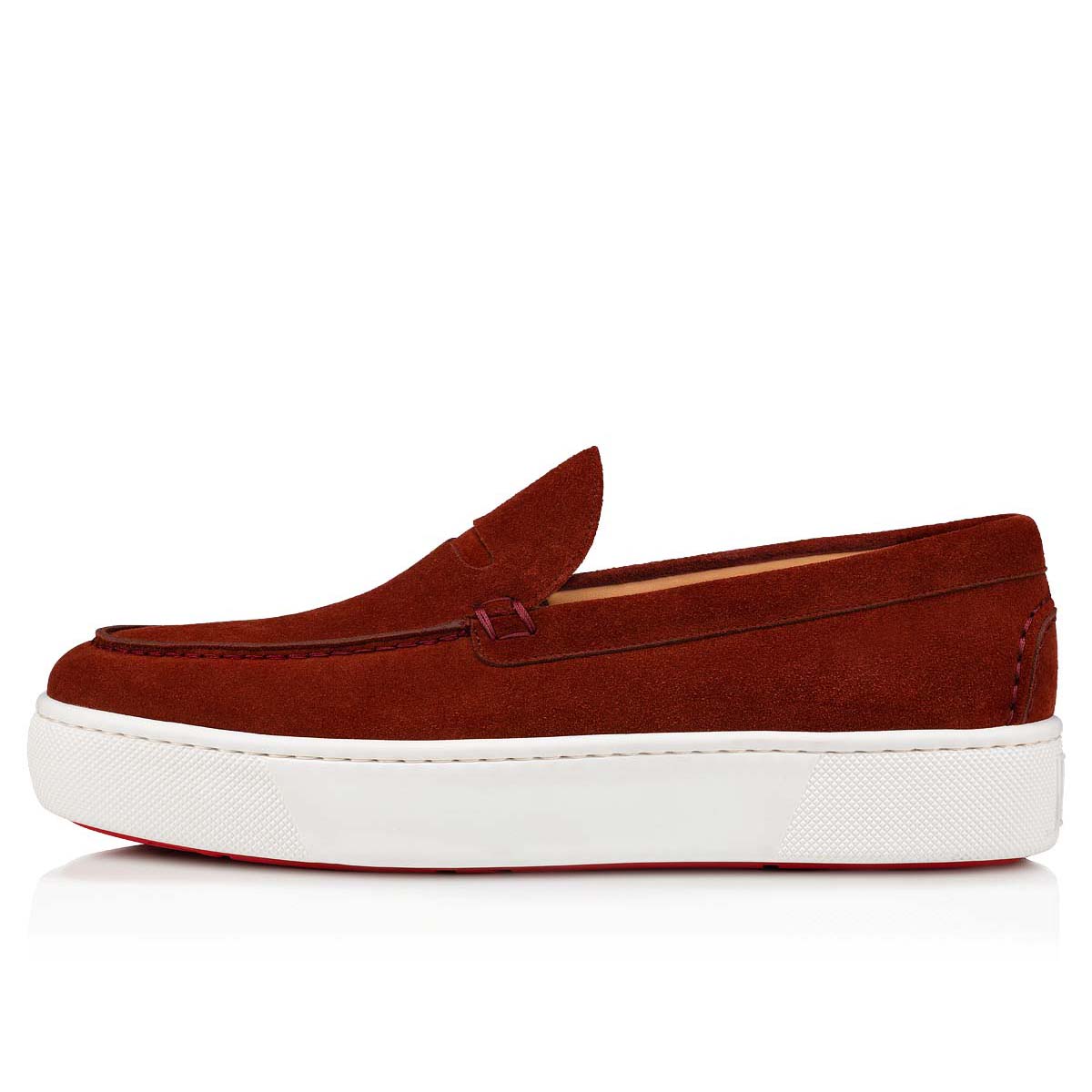 Brown Men's Christian Louboutin Paqueboat Low Top Sneakers | 3OnZCOBE