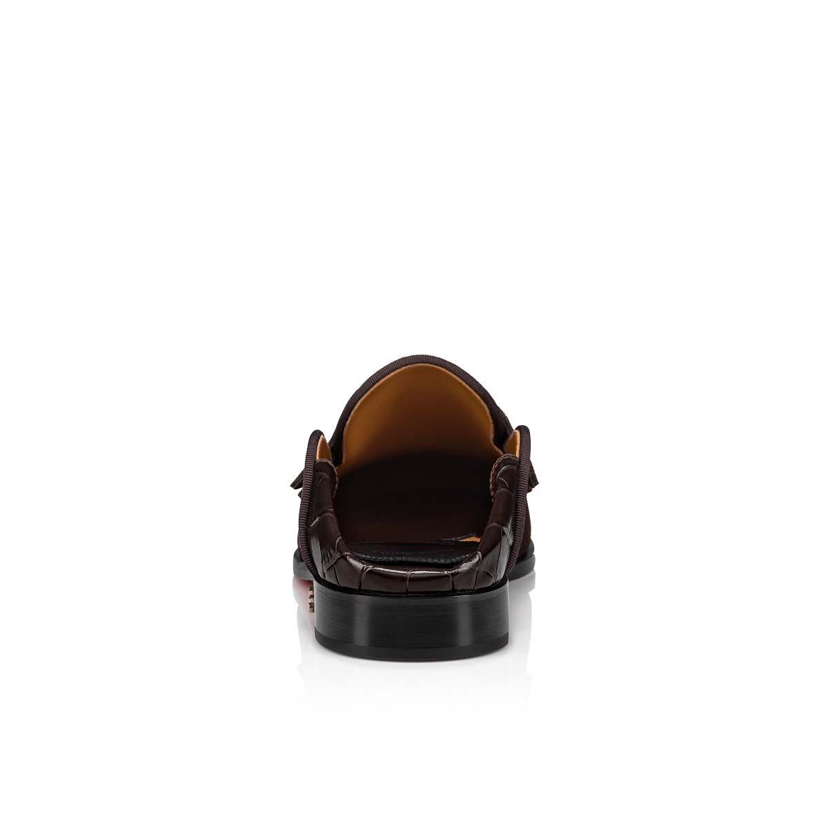 Brown Men's Christian Louboutin Penny No Back Loafers & Slip-ons | ZubkaCGD