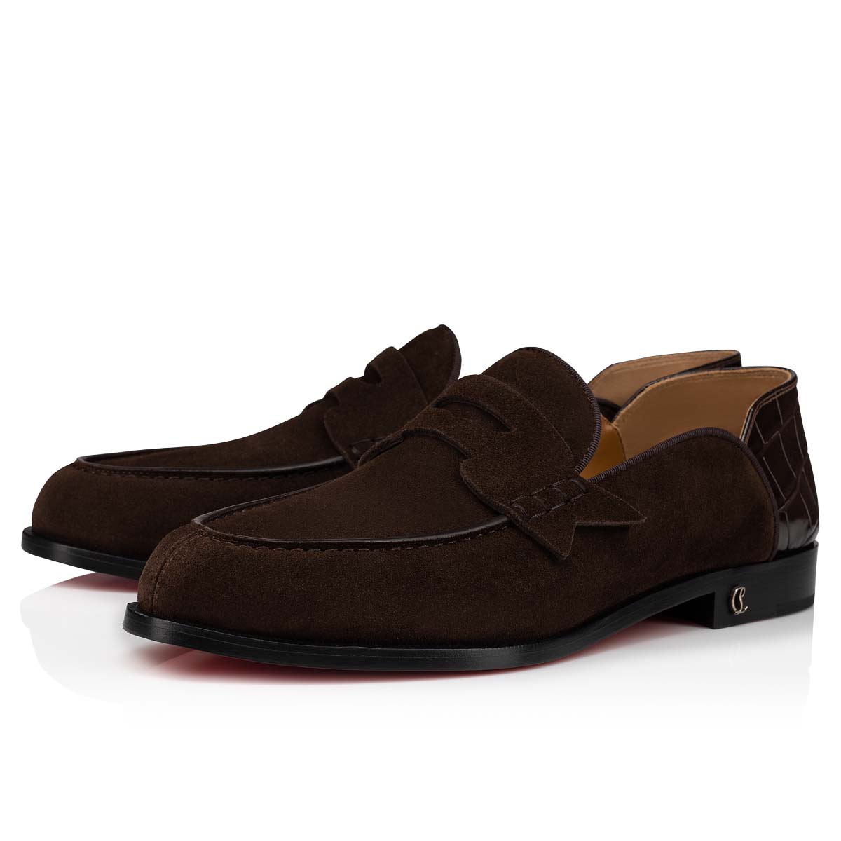 Brown Men\'s Christian Louboutin Penny No Back Loafers & Slip-ons | ZubkaCGD